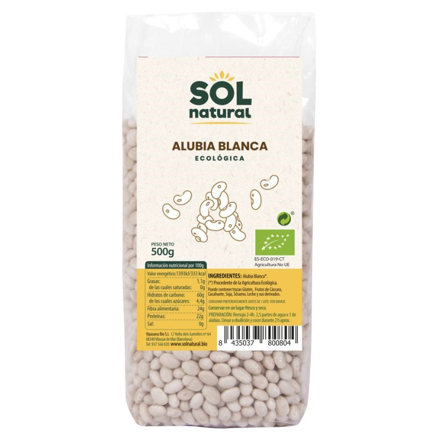 Alubia Blanca Bio 500 gr | Sol Natural - Dietetica Ferrer