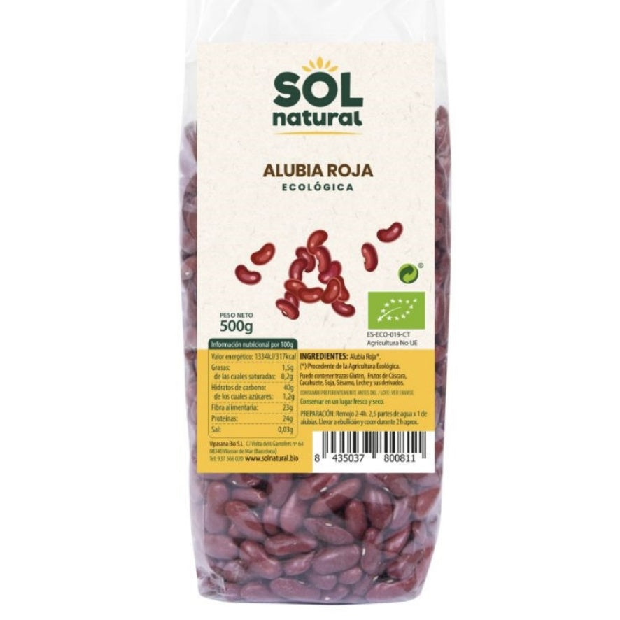Alubia Roja Bio 500 gr | Sol Natural - Dietetica Ferrer
