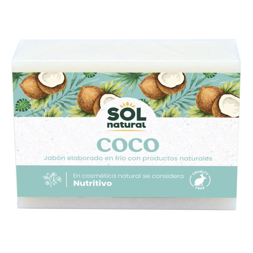 Jabon Natural de Coco 100 gr | Sol Natural - Dietetica Ferrer