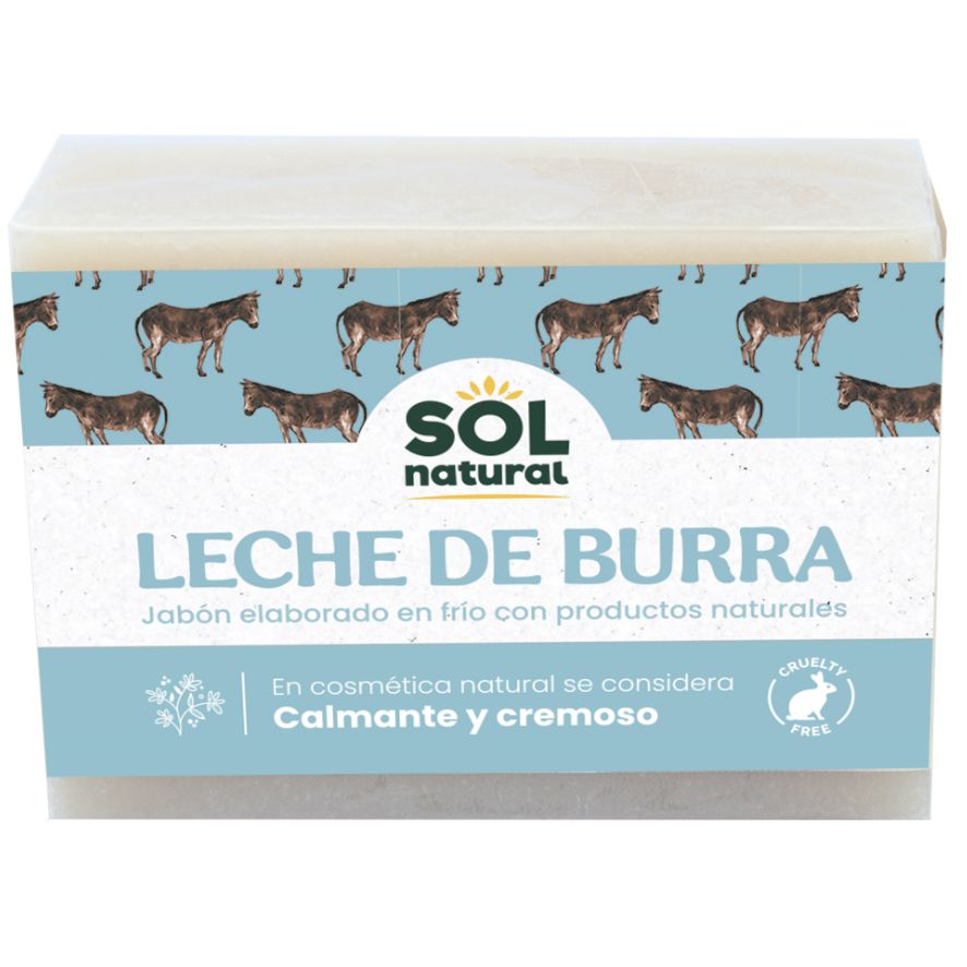 Jabon Natural de Leche de Burra 100 gr | Sol Natural - Dietetica Ferrer