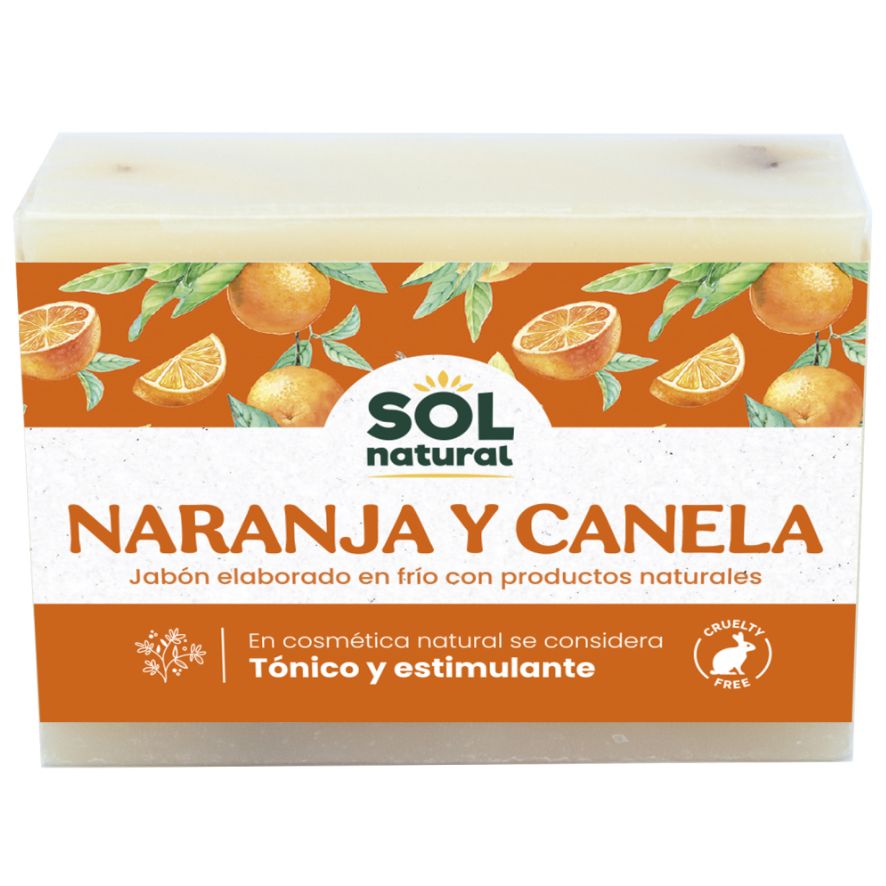 Jabon Natural de Canela y Naranja 100 gr | Sol Natural - Dietetica Ferrer