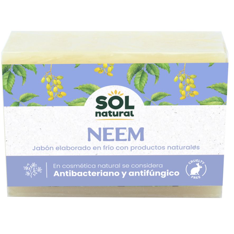 Jabon Natural de Neem 100 gr | Sol Natural - Dietetica Ferrer