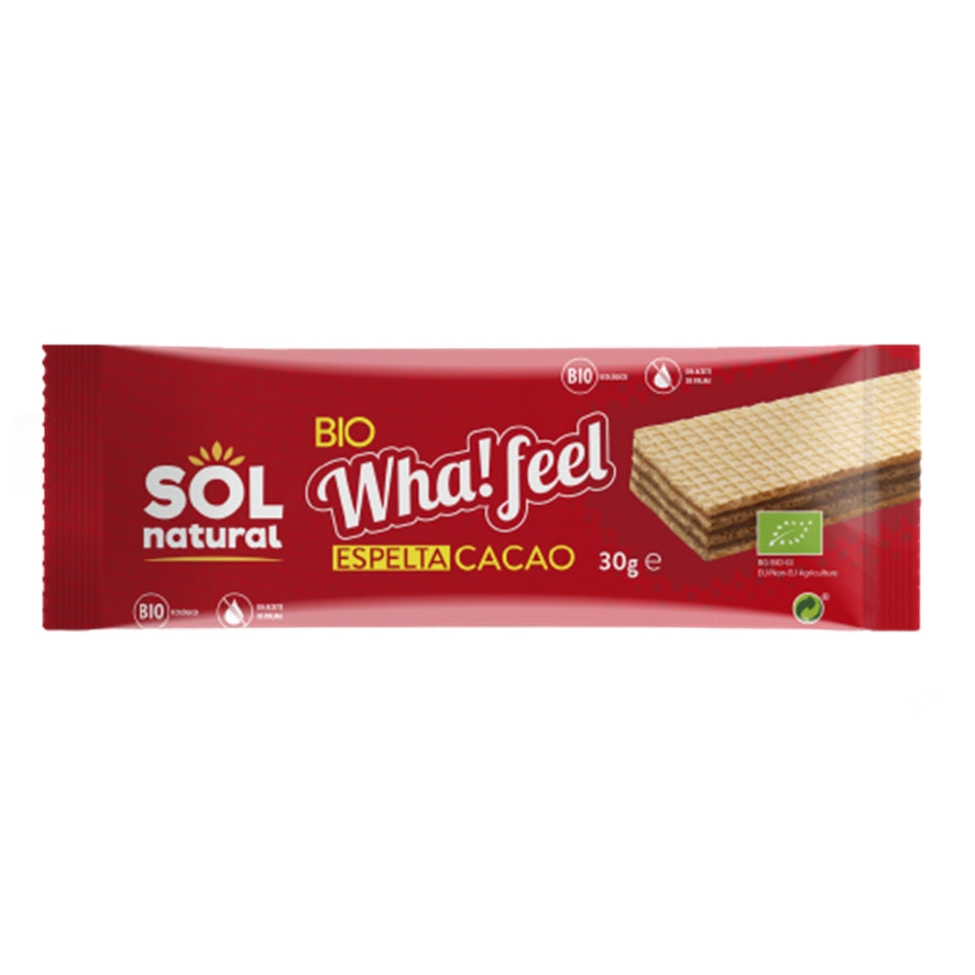 Wha! Feel Snack Espelta y Cacao Bio 20 Unidades | Sol Natural - Dietetica Ferrer