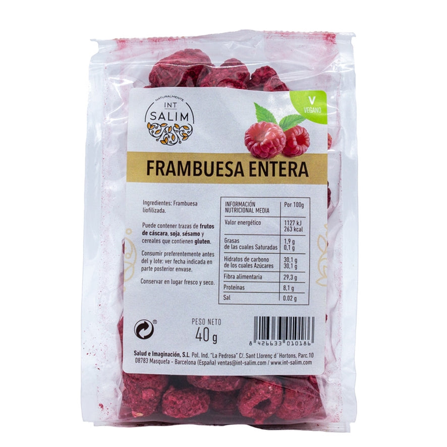 Frambuesa Entera 40 gr | Int Salim - Dietetica Ferrer