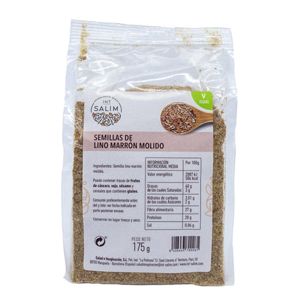 Semilla de Lino Marron Molido 175 gr | Int Salim - Dietetica Ferrer