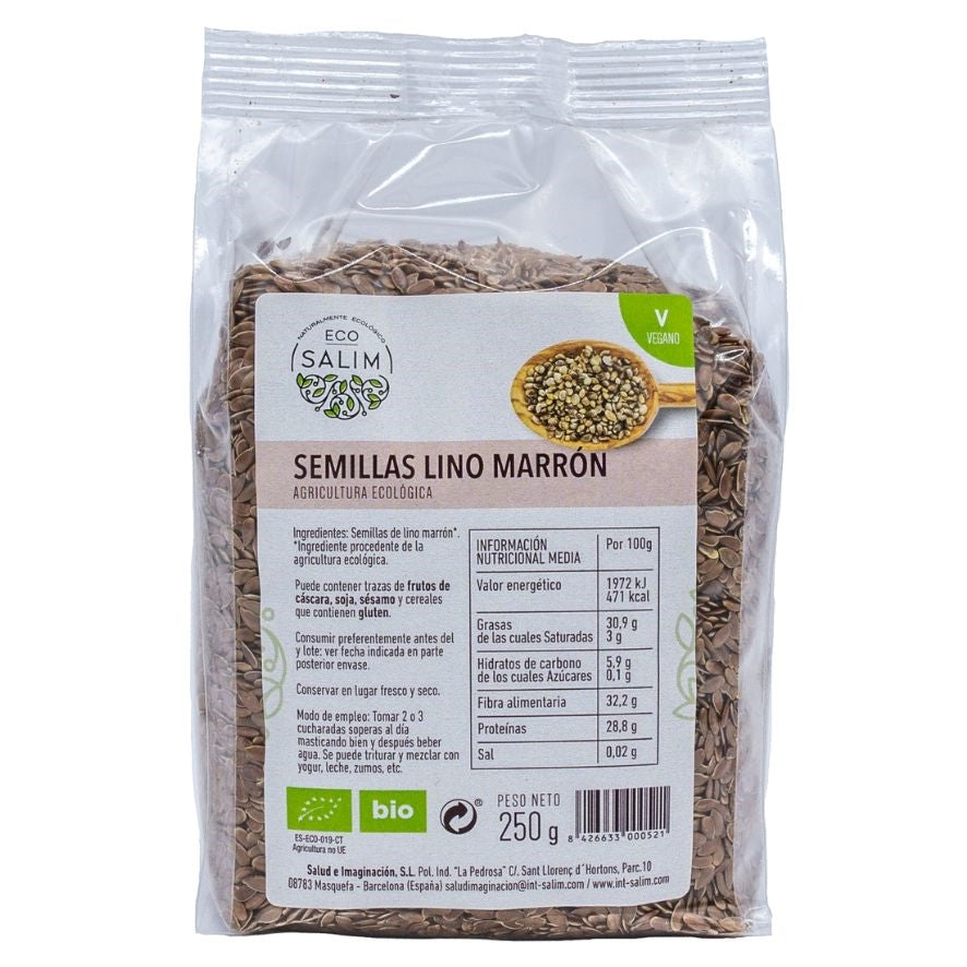 Sementes de Linhaça Castanha 250 gr | Eco Salim