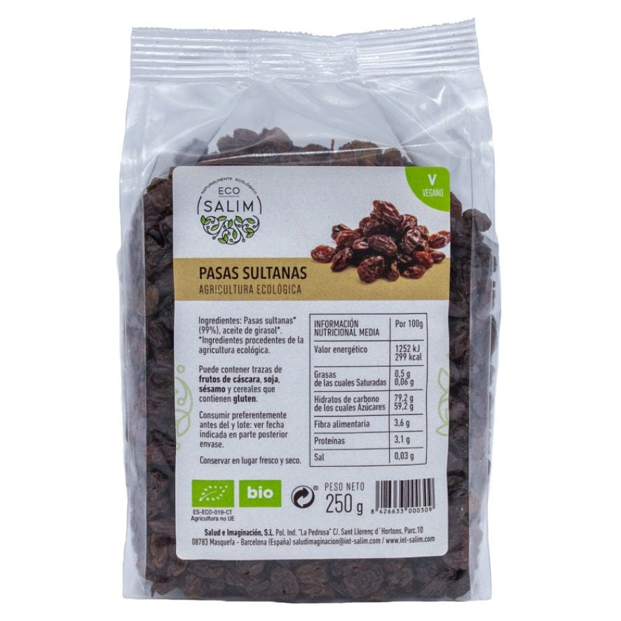 Uvas Passas Sultanas 250 gr | Eco Salim