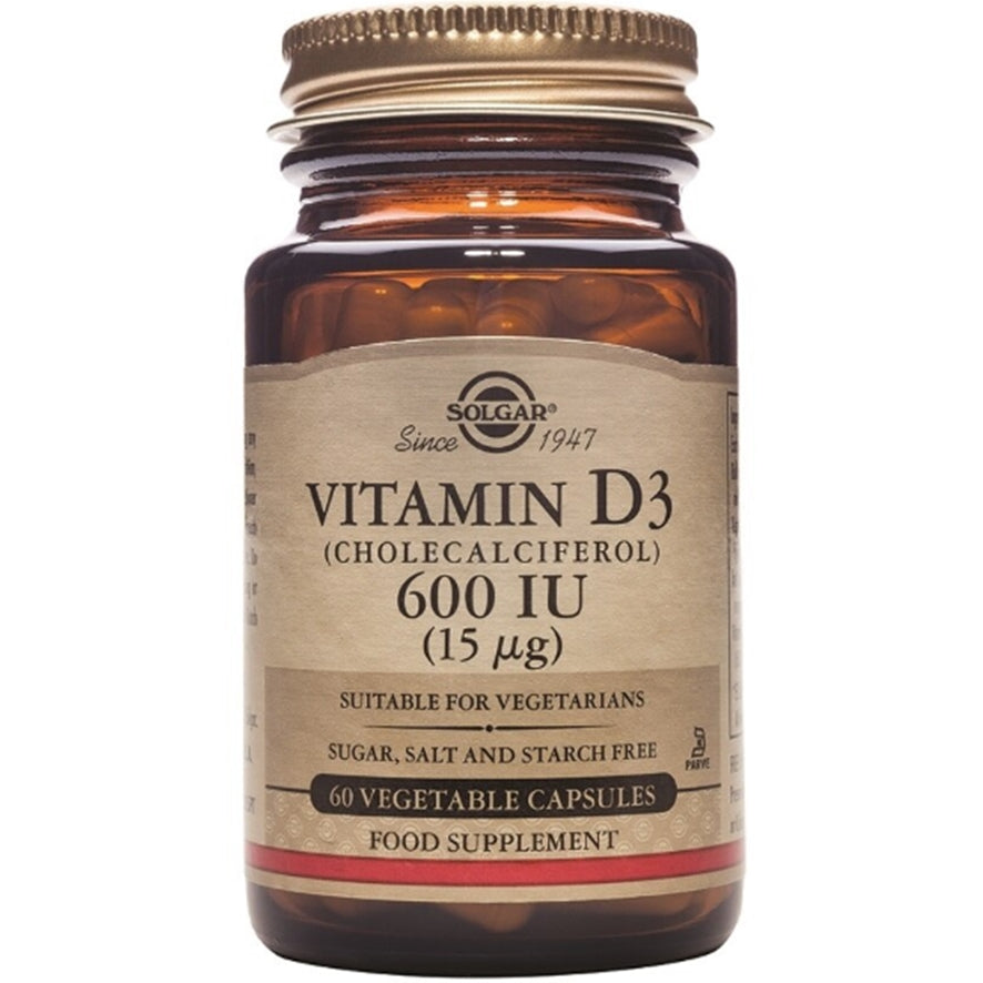 Vitamina D3 600 Ui 15 µg Colecalciferol 60 Capsulas | Solgar - Dietetica Ferrer