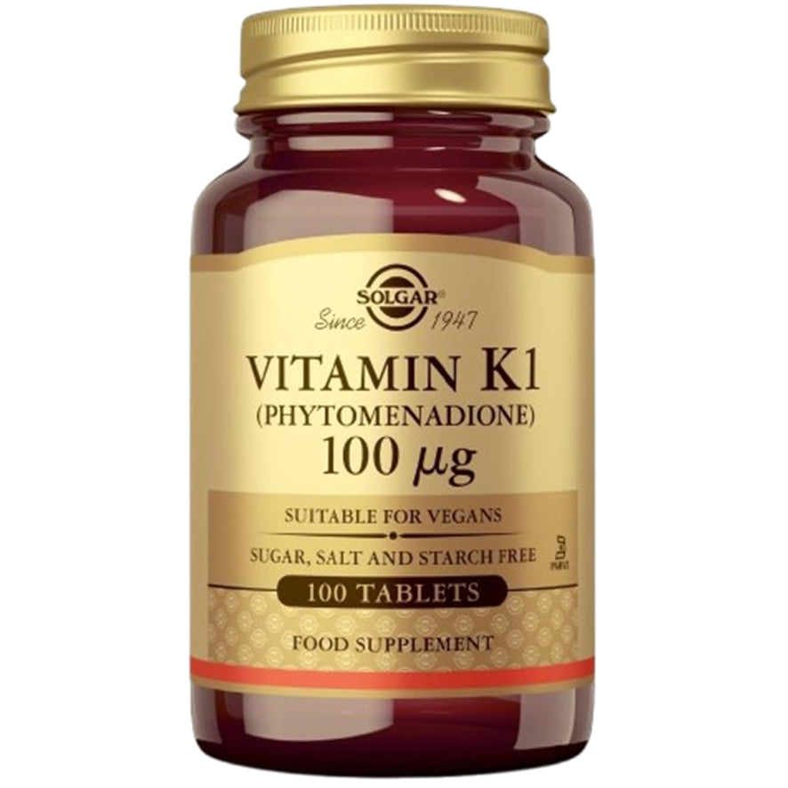 Vitamin K1 100 µg 100 Comprimidos | Solgar - Dietetica Ferrer