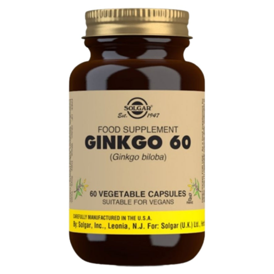 Ginkgo 60 Capsulas | Solgar - Dietetica Ferrer