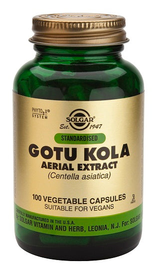 Extracto Aereo de Gotu Kola 100 Capsulas | Solgar - Dietetica Ferrer