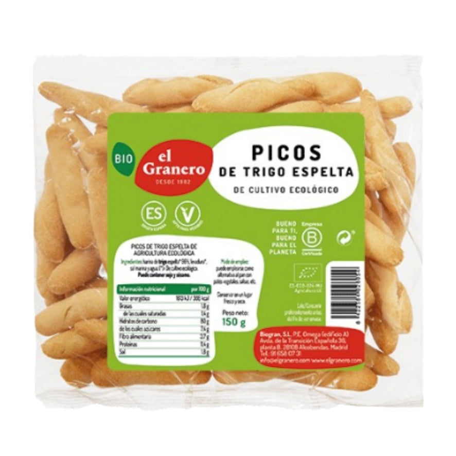 Picos de Espelta Bio 150 gr | El Granero Integral - Dietetica Ferrer