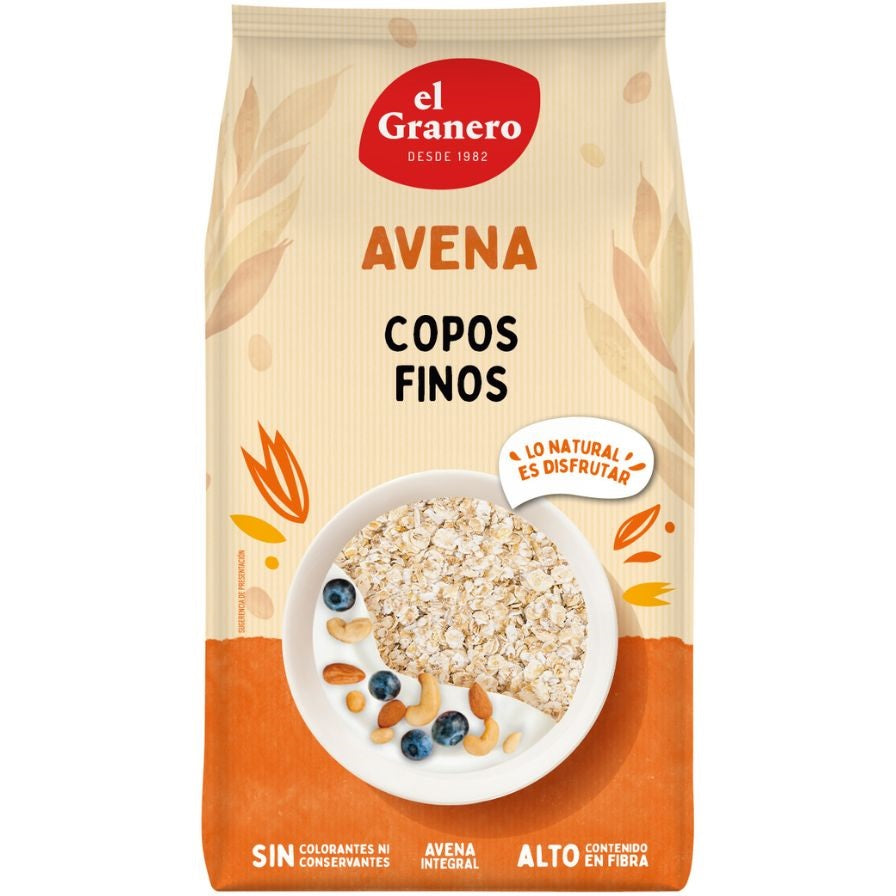 Copos Suaves de Avena Integral 1 Kg | El Granero Integral