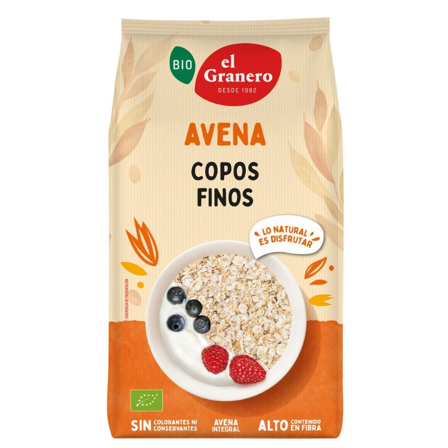 Copos Suaves de Avena Integral Ecológicos | El Granero Integral - Dietetica Ferrer