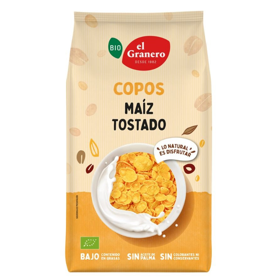 Copos de Maiz Tostado 400 gr Bio | El Granero Integral - Dietetica Ferrer