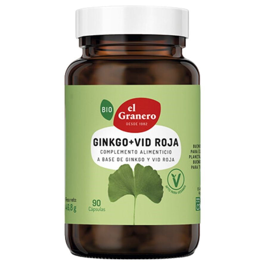 Ginkgo + Vid Roja Bio 90 Capsulas | El Granero Integral