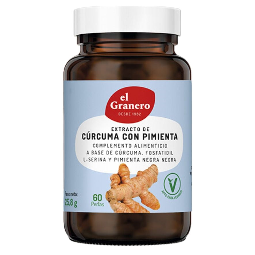 Extracto de Curcuma Pimienta 60 Capsulas | El Granero Integral