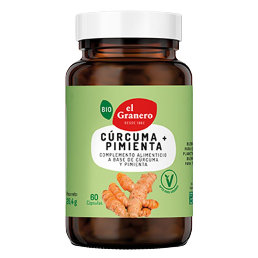 Curcuma + Pimienta Bio Capsulas | El Granero Integral - Dietetica Ferrer