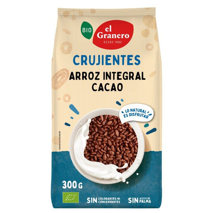 Arroz Integral Hinchado Con Agave y Cacao Bio 300 gr | El Granero Integral - Dietetica Ferrer