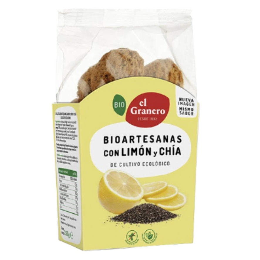Galletas Artesanas Limon con Chia 220 gr | El Granero Integral