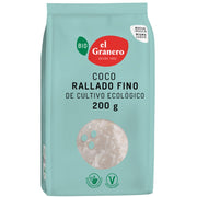 Coco Rallado Fino Bio 200 gr | El Granero Integral - Dietetica Ferrer