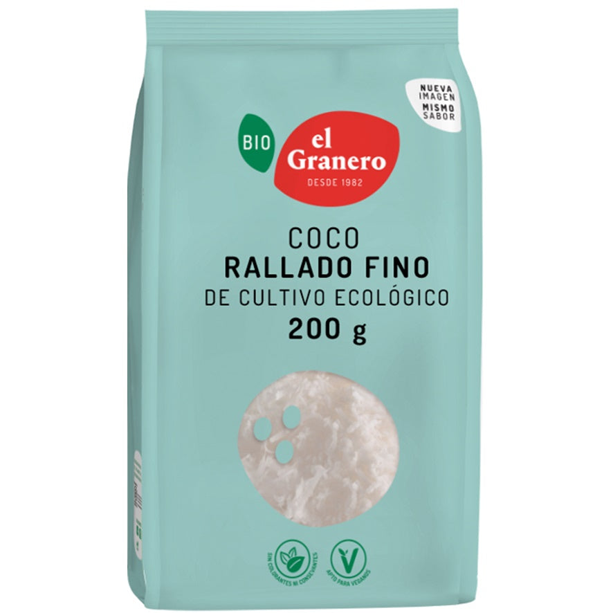 Coco Rallado Fino Bio 200 gr | El Granero Integral