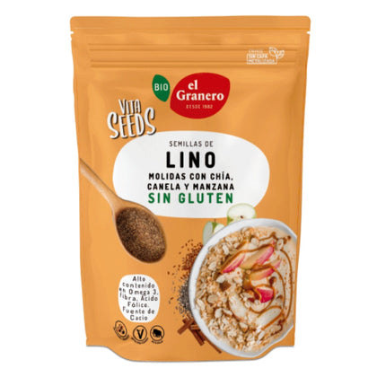 Vitaseeds Semillas De Lino Chía Manzana Canela 200 gr | El Granero Integral - Dietetica Ferrer