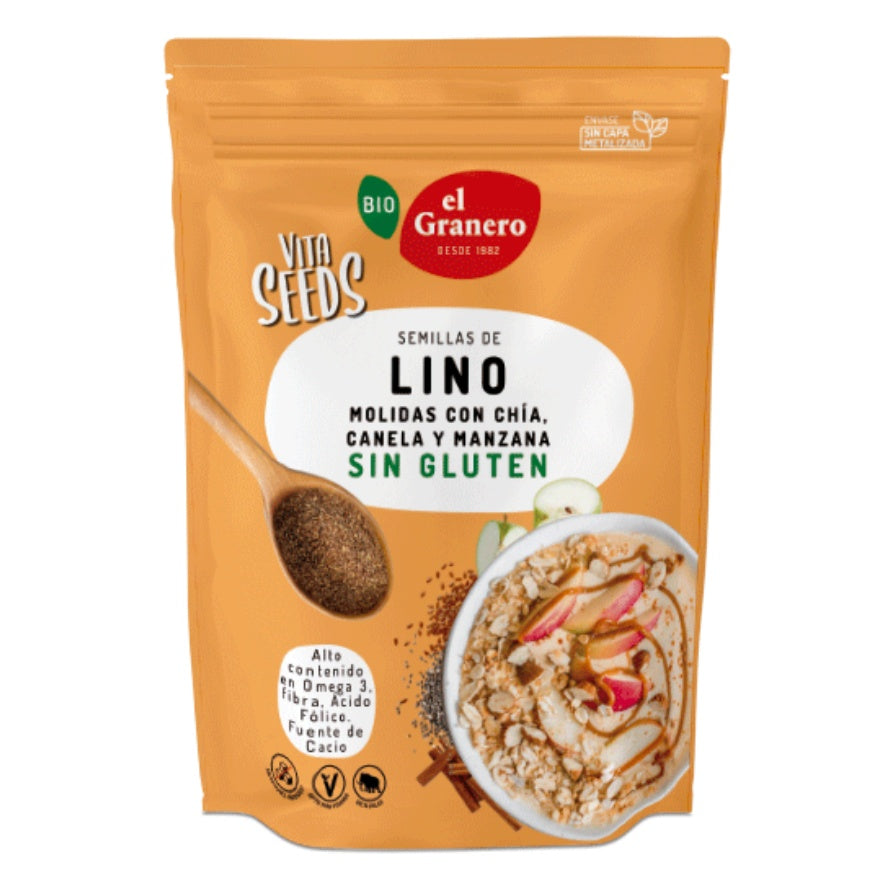 Vitaseeds Semillas De Lino Chía Manzana Canela 200 gr | El Granero Integral