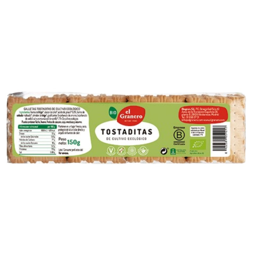 Galletas Tostaditas Bio 150 gr | El Granero Integral