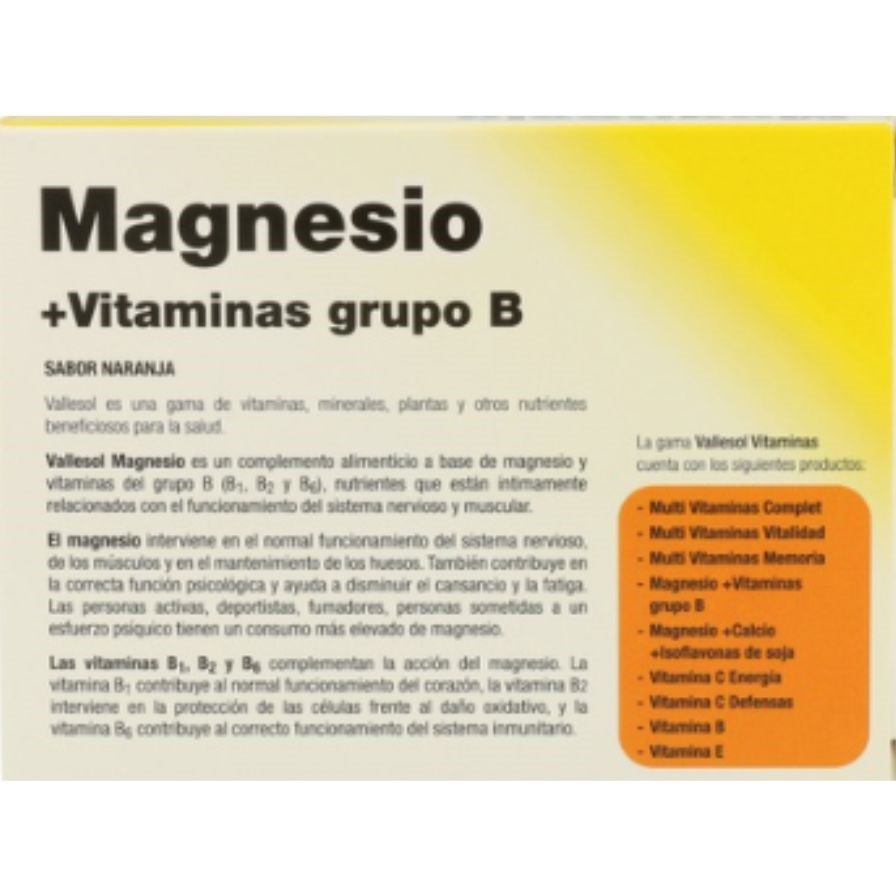 Magnesio + Vitamina B 24 Comprimidos | Vallesol - Dietetica Ferrer