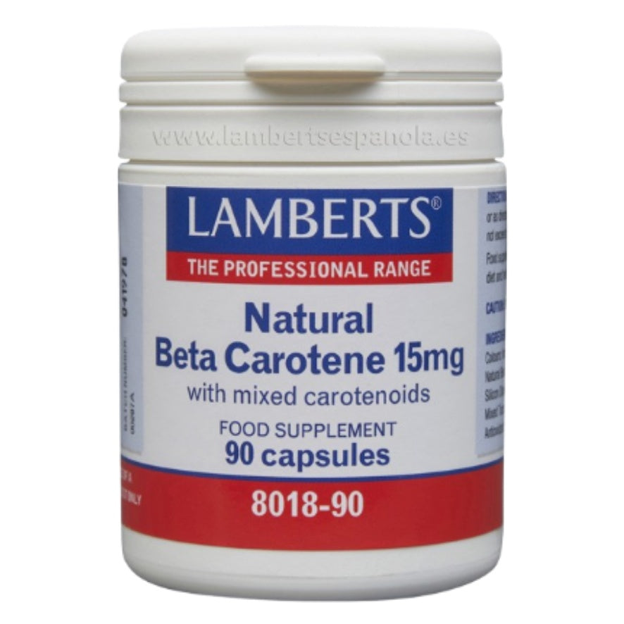 Beta Caroteno Natural 15 mg 90 Capsulas | Lamberts - Dietetica Ferrer