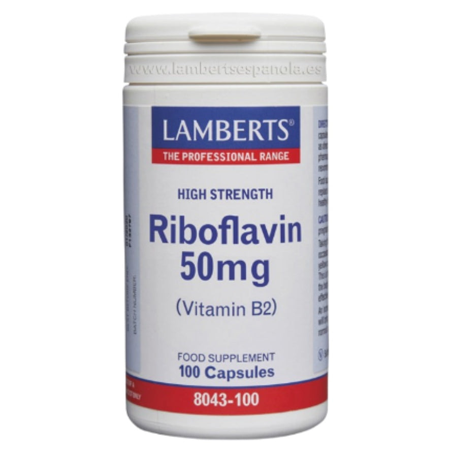 Riboflavina 50 mg (Vitamina B2) 100 Cápsulas | lamberts