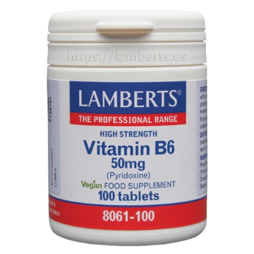 Vitamina B6 50 mg (Piridoxina) 100 Comprimidos | lamberts