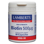 Biotina 500 µg 90 Capsulas | Lamberts - Dietetica Ferrer