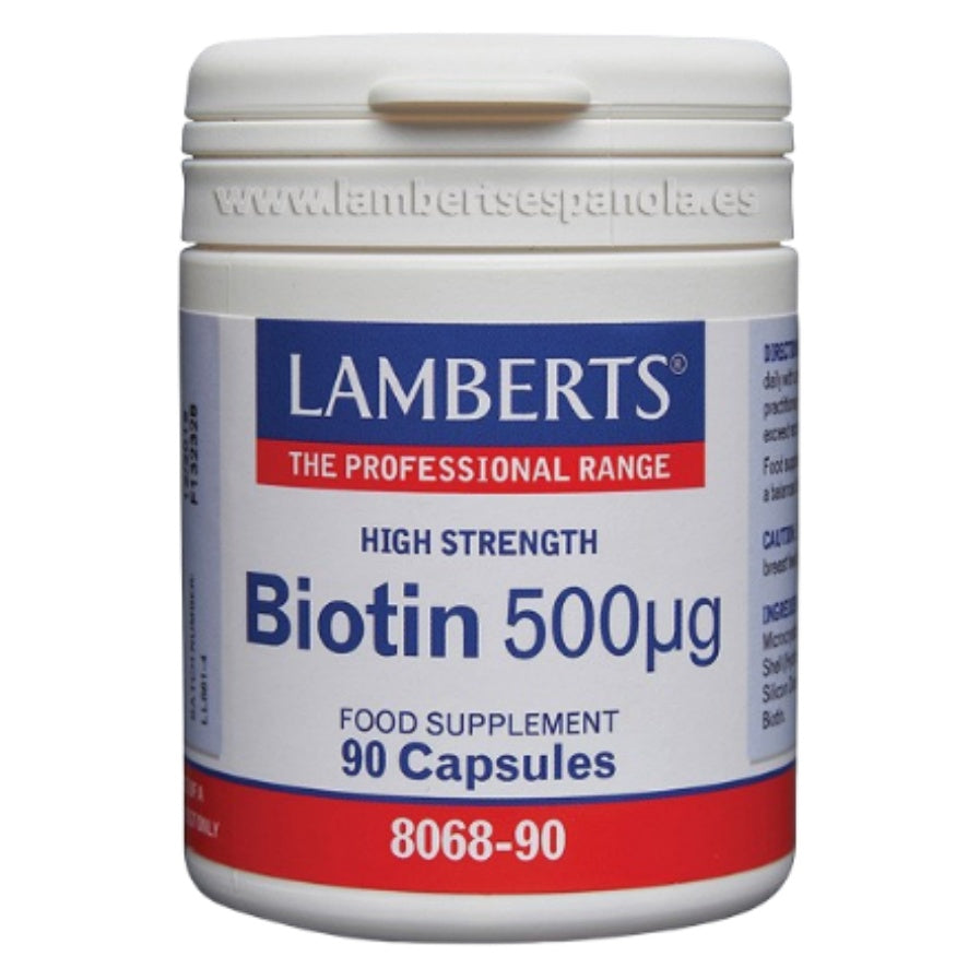 Biotina 500 µg 90 Capsulas | Lamberts - Dietetica Ferrer