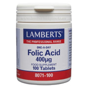 Acido Folico 400 µg 100 Tabletas | Lamberts - Dietetica Ferrer