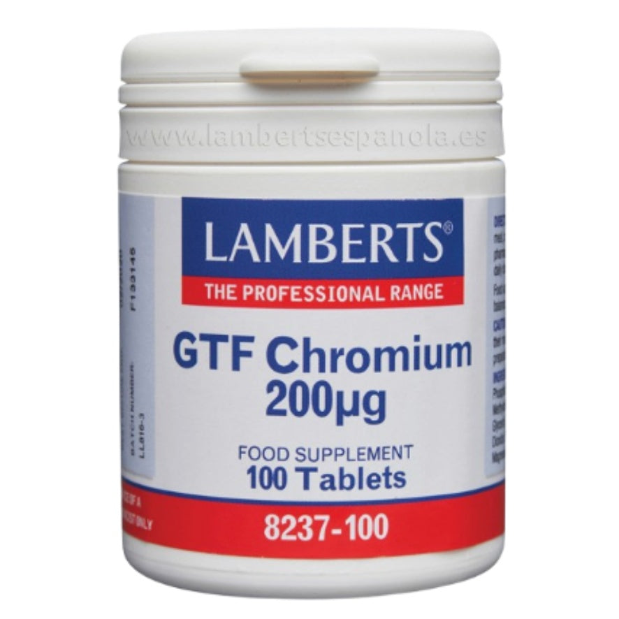 Cromo GTF 200 µg 100 Tabletas | Lamberts - Dietetica Ferrer