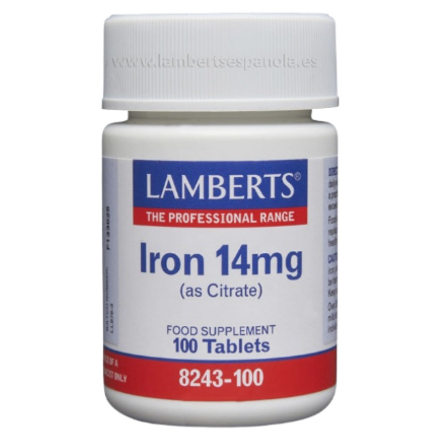 Hierro 14 mg 100 Tabletas | Lamberts - Dietetica Ferrer