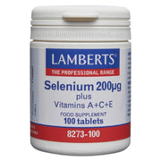 Selenio 200 µg + Vitaminas A+C+E 100 Tabletas | Lamberts - Dietetica Ferrer