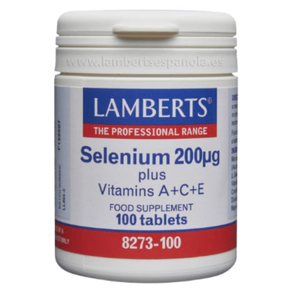 Selenio 200 µg + Vitaminas A+C+E 100 Tabletas | Lamberts