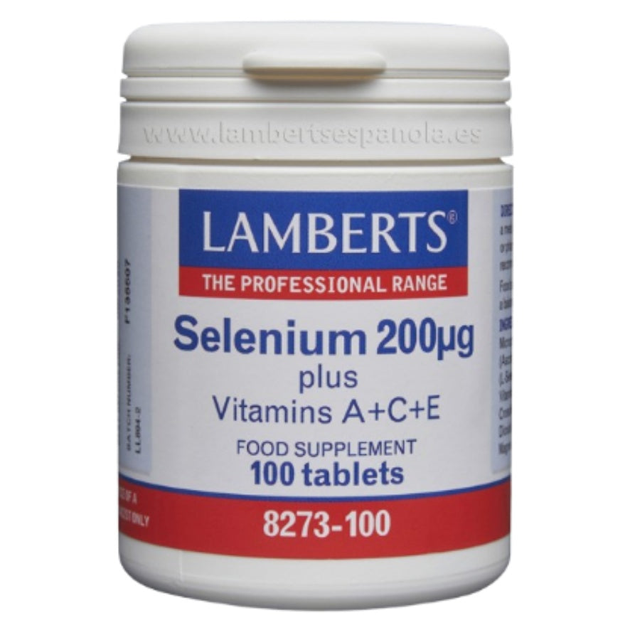 Selenio 200 µg + Vitaminas A+C+E 100 Tabletas | Lamberts
