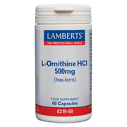L Ornitina 500 mg 60 Capsulas | Lamberts - Dietetica Ferrer