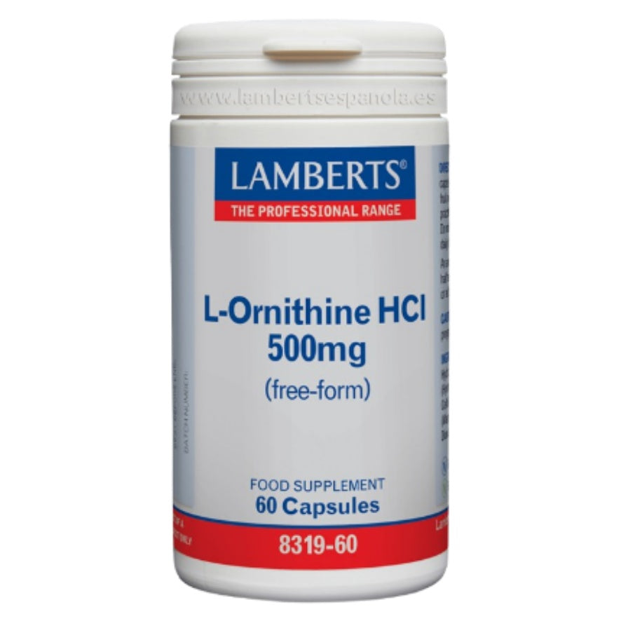 L Ornitina 500 mg 60 Capsulas | Lamberts - Dietetica Ferrer