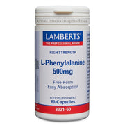 L Fenilalanina 500 mg 60 Capsulas | Lamberts - Dietetica Ferrer