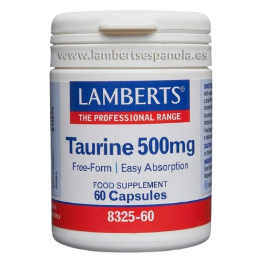 Taurina 500 mg 60 Capsulas | Lamberts - Dietetica Ferrer