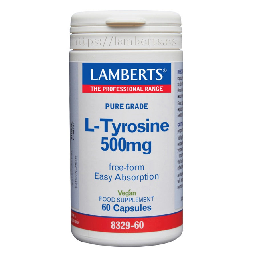 L Tirosina 500 mg 60 Capsulas | Lamberts - Dietetica Ferrer