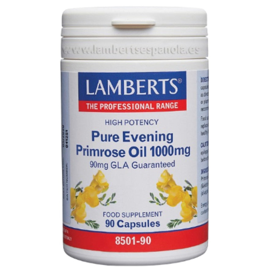 Aceite de Primula Puro 1000mg 90 Capsulas | Lamberts - Dietetica Ferrer