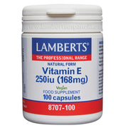 Vitamina E Natural 250UI 60 Cápsulas | lamberts