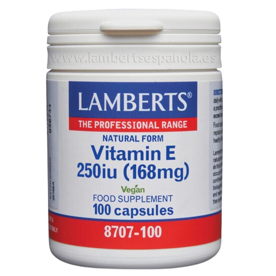 Vitamina E Natural 250UI 60 Cápsulas | lamberts