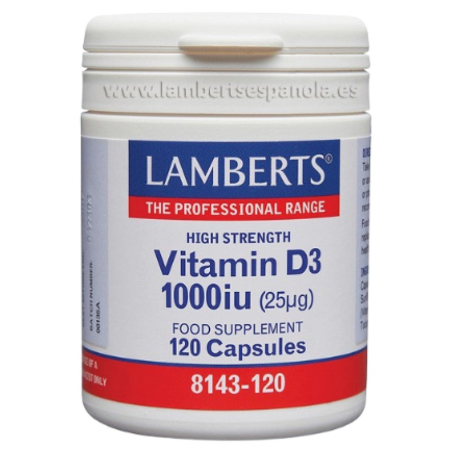 Vitamina D3 1000 UI (25 µg) 120 Capsulas | Lamberts - Dietetica Ferrer